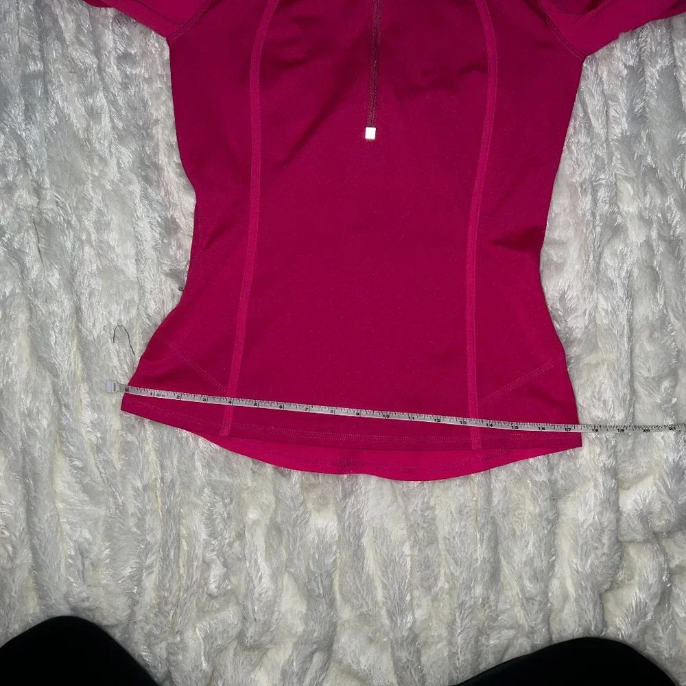 Athleta Womens Turtleneck  XXS Pink Plush Tech 3.0 Mock Neck 1/2 Zip Pullover - Picture 10 of 16